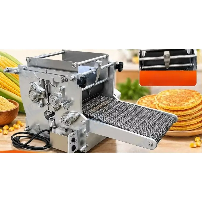 Automatic Motor-Driven Empanada Roti Chapati Tortilla Samosa Wonton Siomai Dumpling Making Machine 304 Stainless Steel 60