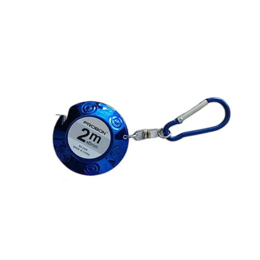 Hot 1pc 2m/6.56ft Easy Retractable Ruler Tape Measure Mini Portable Pull Ruler Keychain 4 Colors