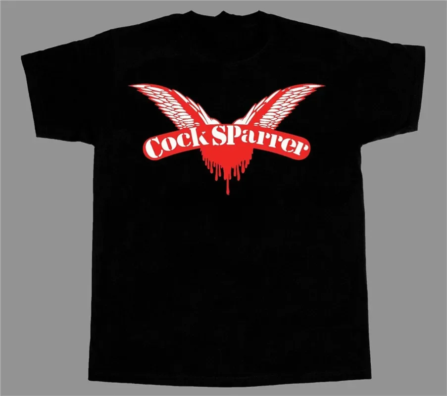 Streetwear Men O-neck T Shirt Fashion Brand Tshirt Black Men COCK SPARRER CLASSIC WINGS Rock Punk Euro Size Oversized Unisex Tee