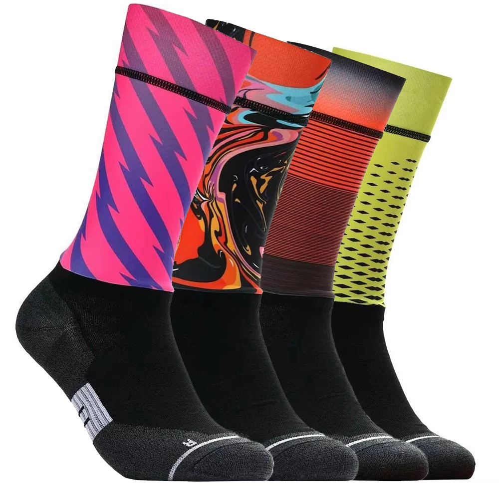 

Бесшовные противоскользящие велосипедные носки 2025 года, профессиональные велосипедные аэро носки, спортивные компрессионные носки для шоссейного велосипеда на открытом воздухе, унисекс