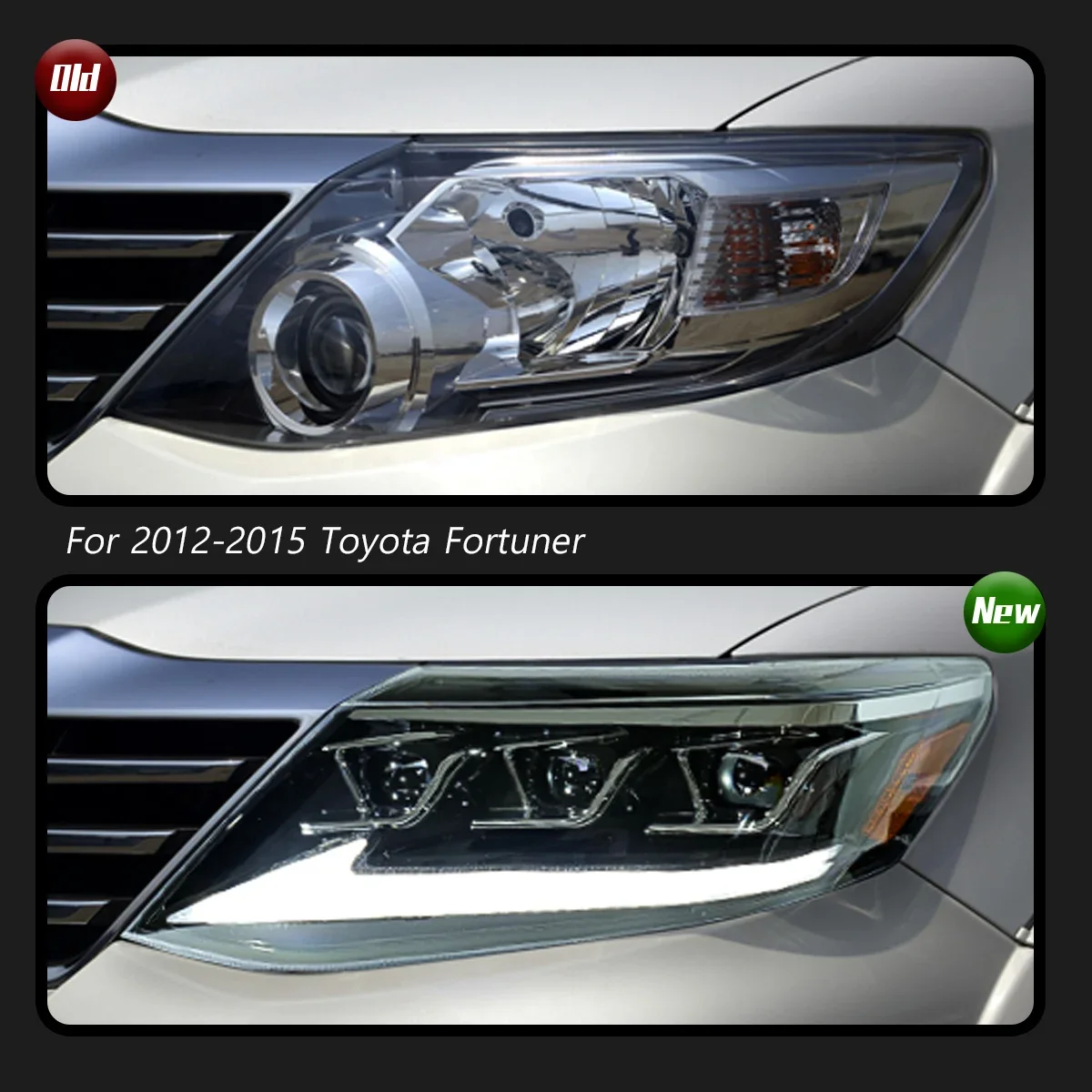 

Автомобильные фары TYPY для Toyota Fortuner, фары 2012-2015, светодиодные фары для проектора, дневные ходовые огни, автомобильные аксессуары