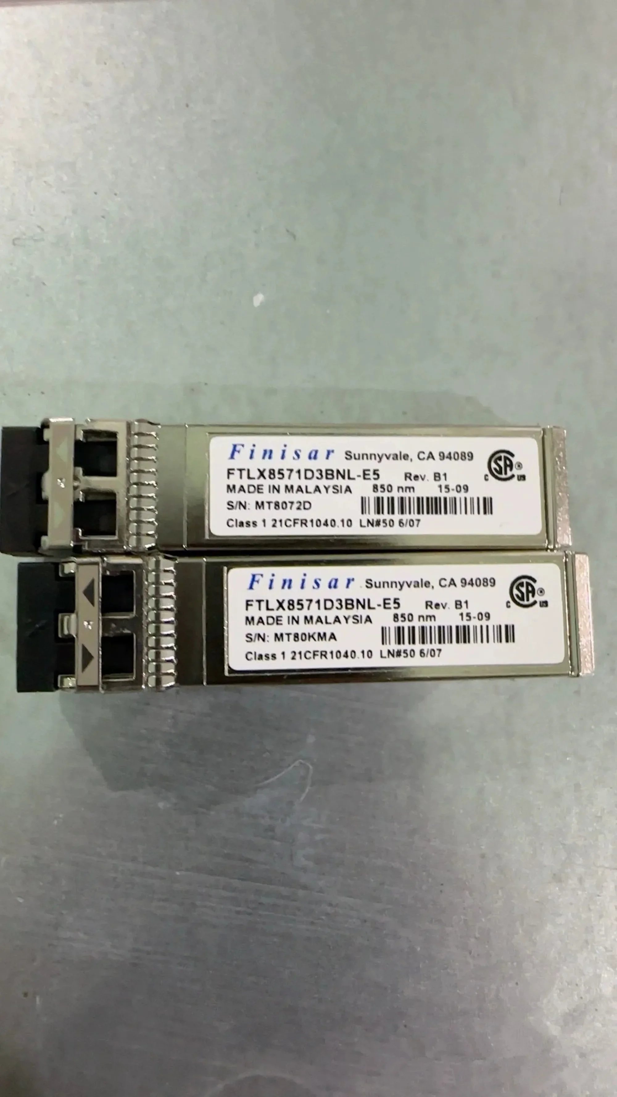 1PCS Finisar 10g Sfp/FTLX8571D3BNL-E5/10G 850nm 300m Transceiver/Finisar Sfp 10g Switch/10g Fiber Optical Adapter/Switch Sfp