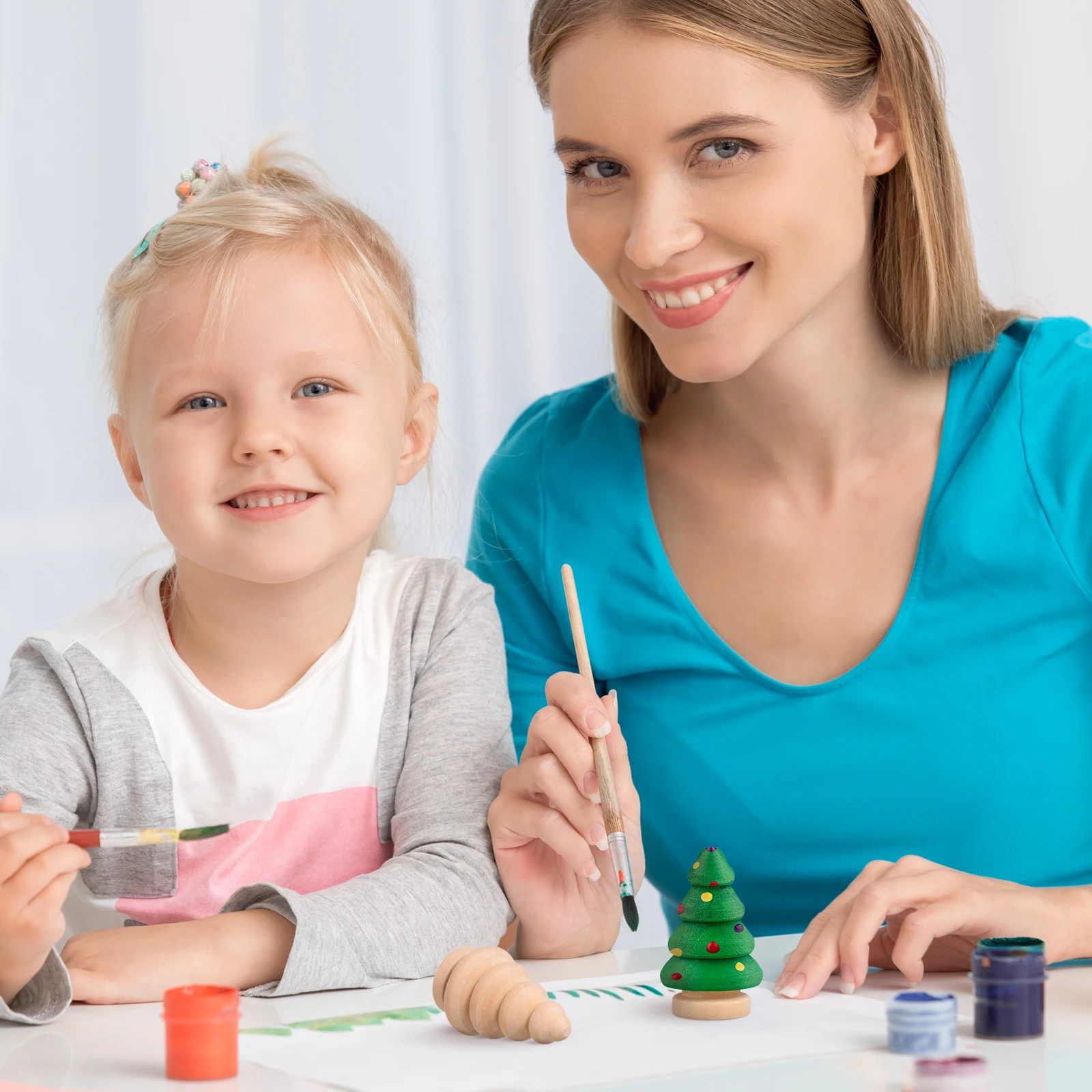 

10pcs Unfinished Diy Peg Craft Kits For Kids Natural Wood Painting Crafts Decoration Ornament Diy Wooden Wooden To