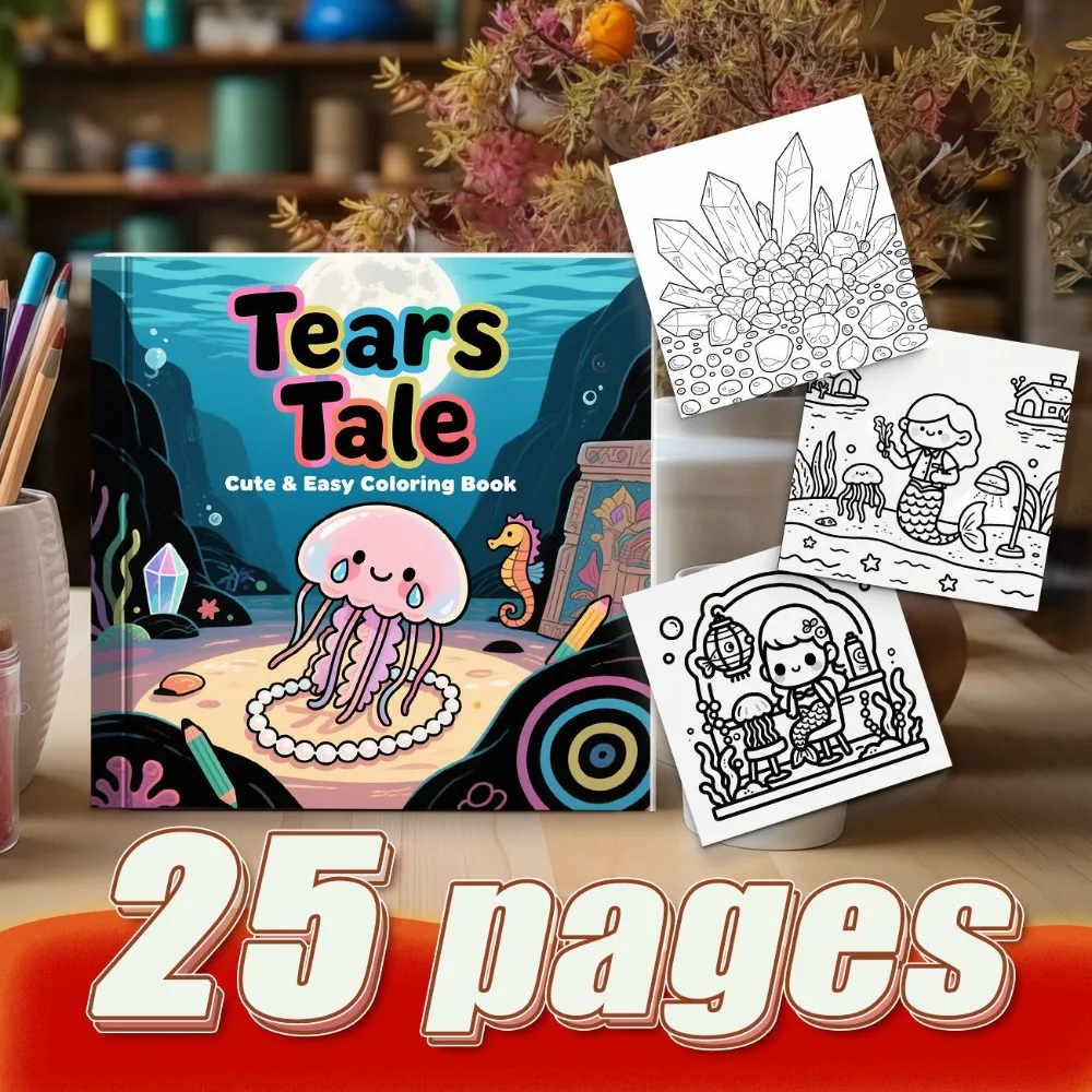 Cartoon Coloring Book DIY After Class Practice Enlightenment Focus Training Colorful Delicate Cartoon Images Thick Paper