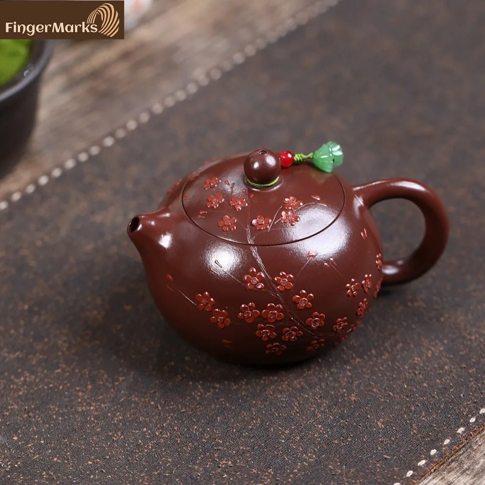 

280ml | Yixing Zisha Teapot | Plum Xishi - Zi Zhu Ni