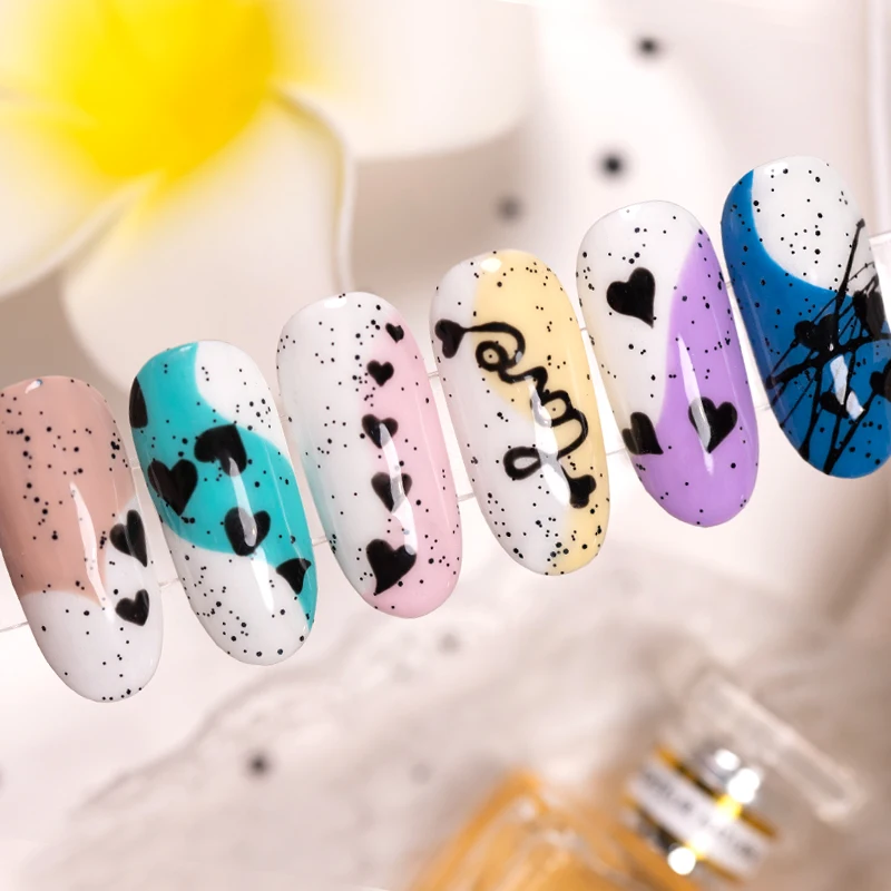 PUENTE-esmalte de uñas de Gel de cáscara de huevo con purpurina, 7,5 ML, Gel de uñas UV para manicura, barniz semipermanente con Base de Gel de