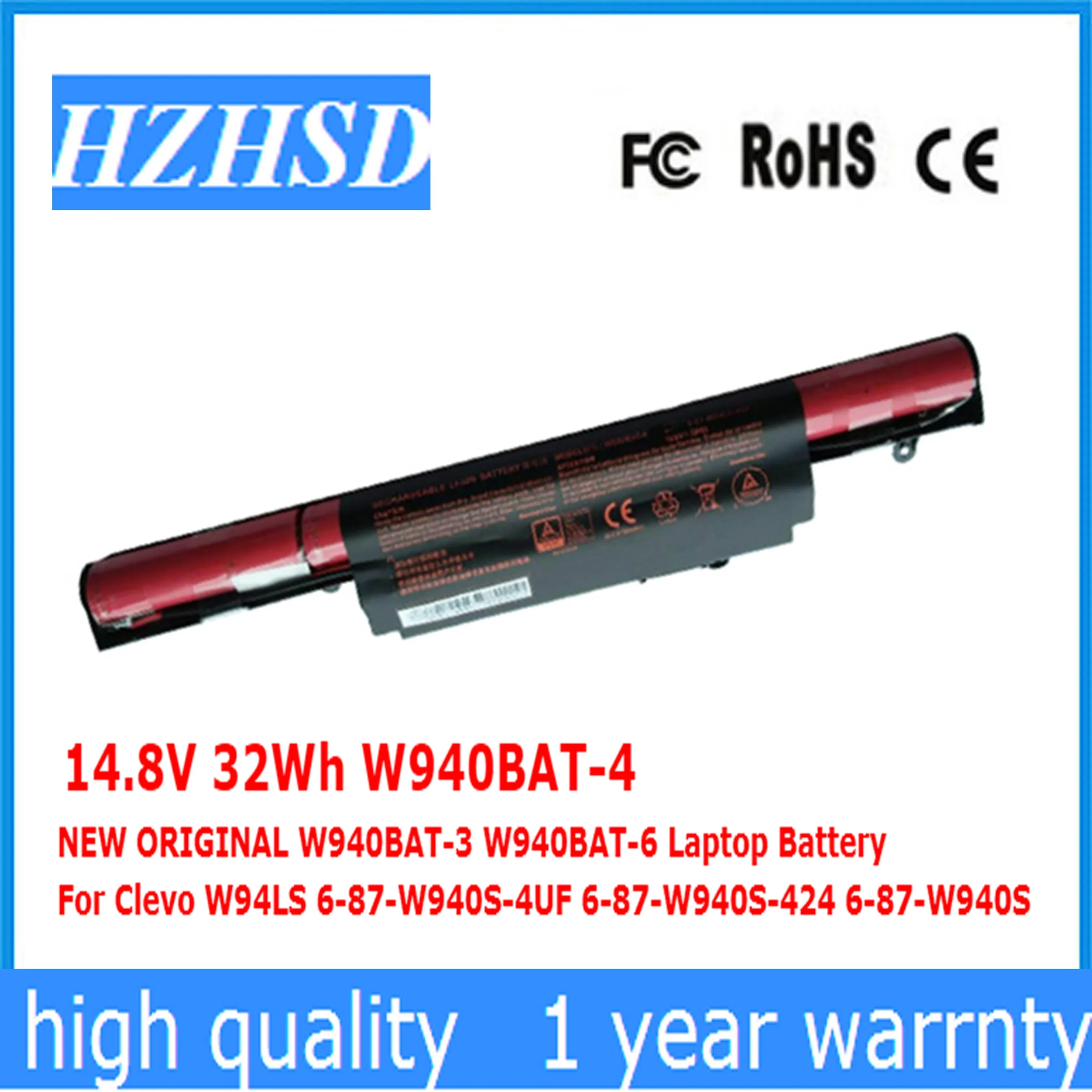 

14.8V 32Wh W940BAT-4 NEW ORIGINAL W940BAT-3 W940BAT-6 Laptop Battery For Clevo W94LS 6-87-W940S-4UF 6-87-W940S-424 6-87-W940S