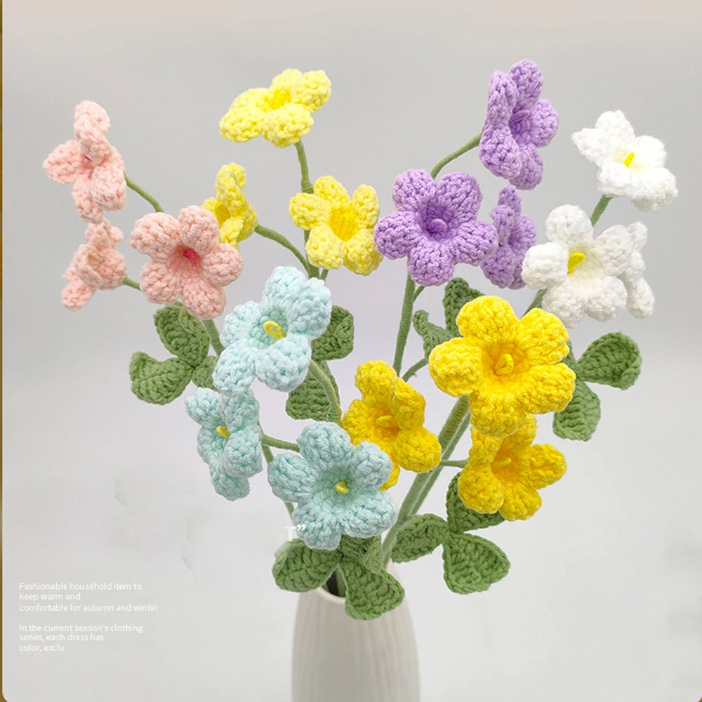 Lindo ramo de flores de ganchillo Flores tejidas Flores Tejidas Un Crochet Decoración del hogar Ramo del día de la madre