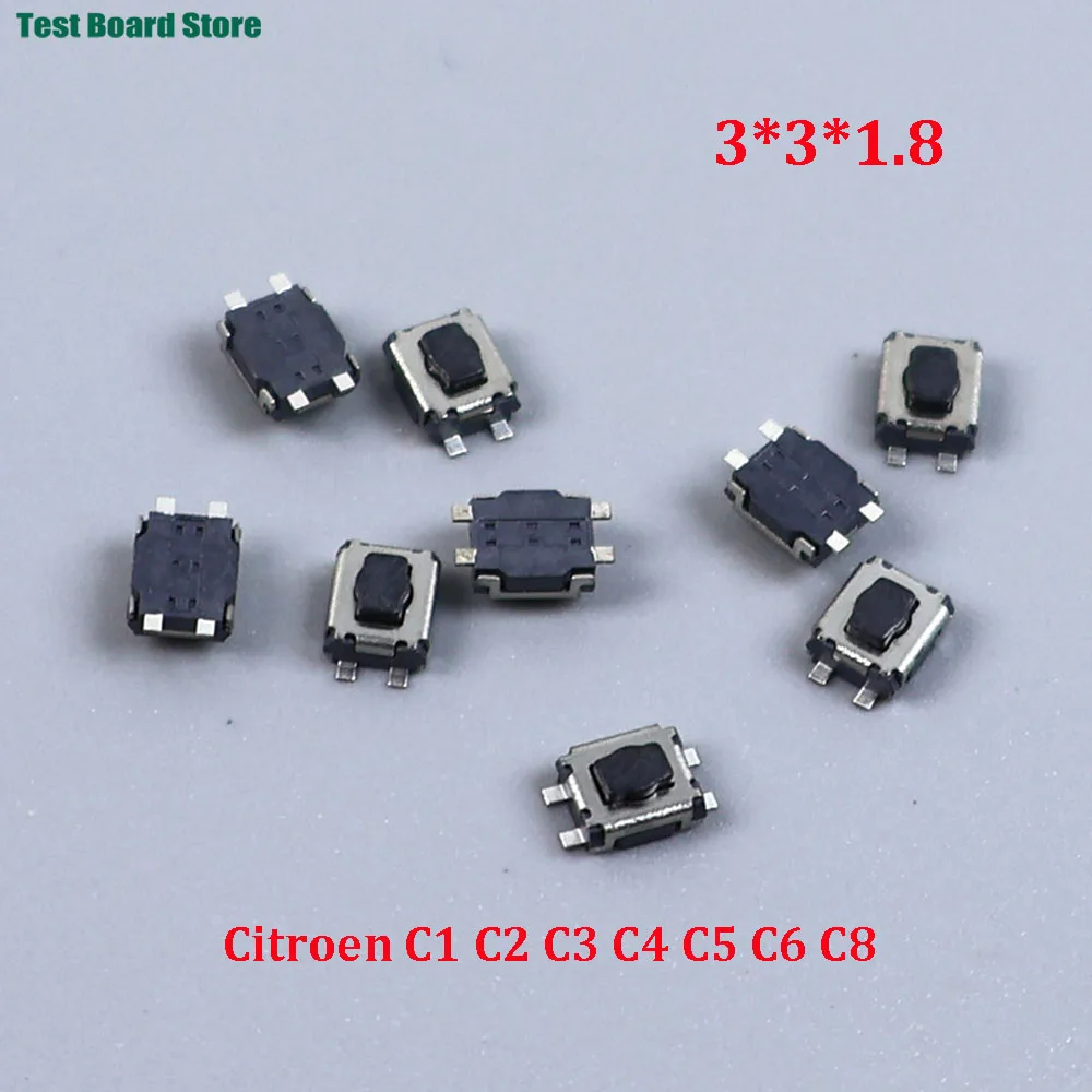 20/50/100Pcs Micro Switch for Peugeot 307 308 Citroen Triumph Sega Car Remote Control Key Tactile Tact Push Button Switch 4Pin