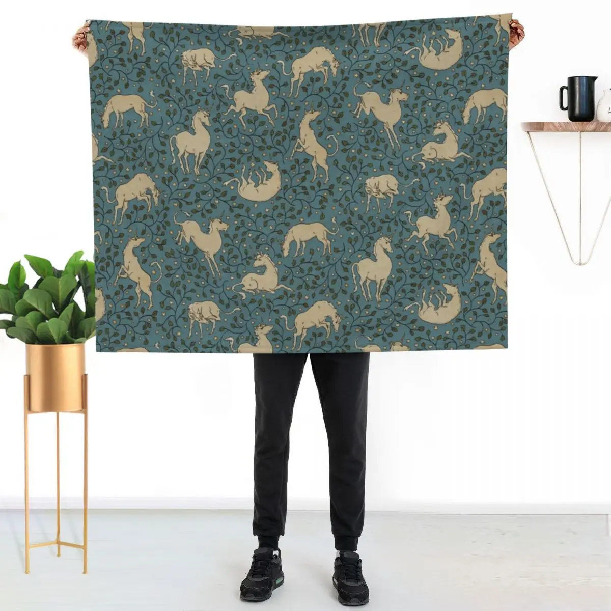 Twilight Unicorns Throw Blanket Luxury Thicken Retros Sofa Hair cosplay anime Thermal Blankets