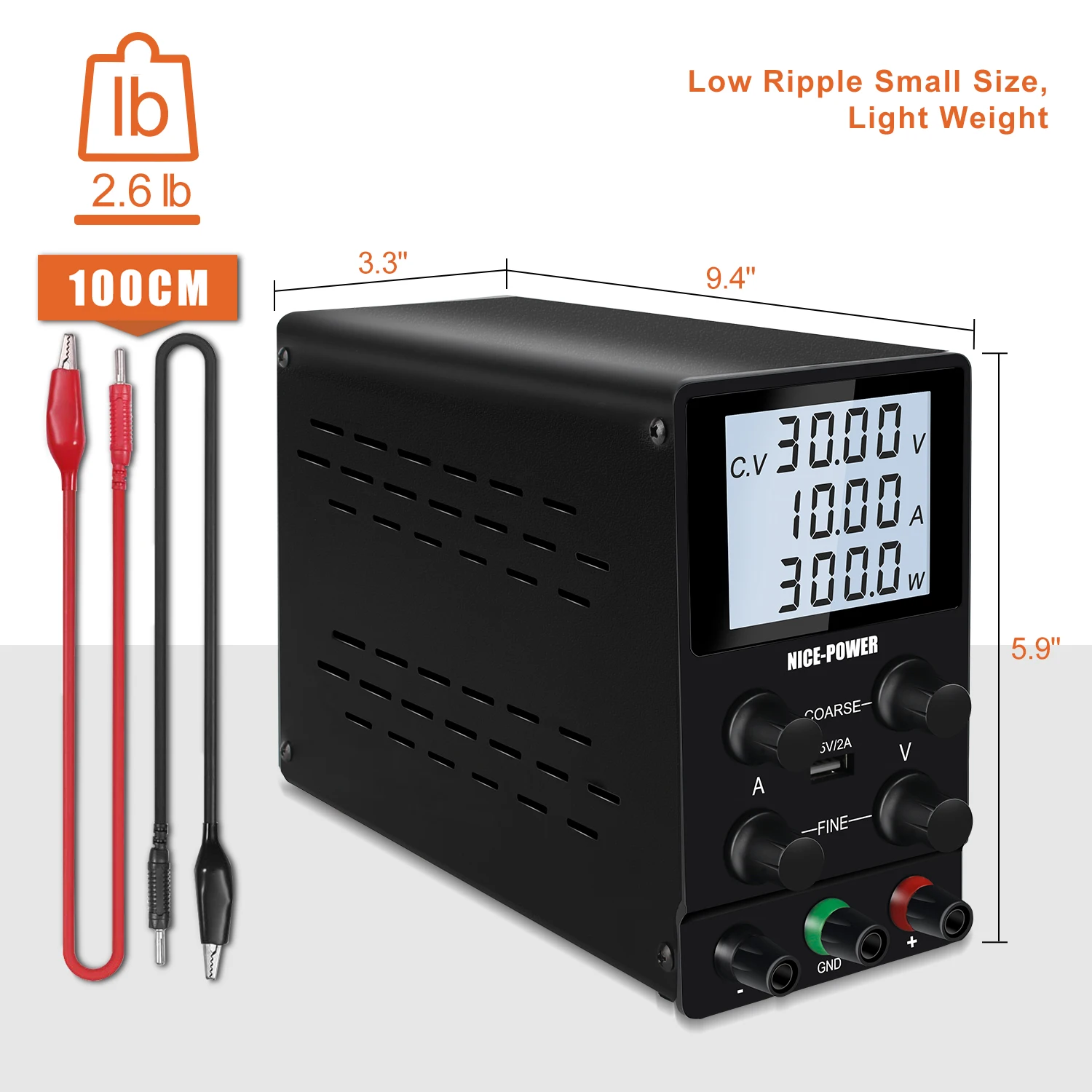 New Arrival NICE-POWER SPS3010D 30V 10A Digital LCD USB Interface Laboratory Variable Switching Power Supply