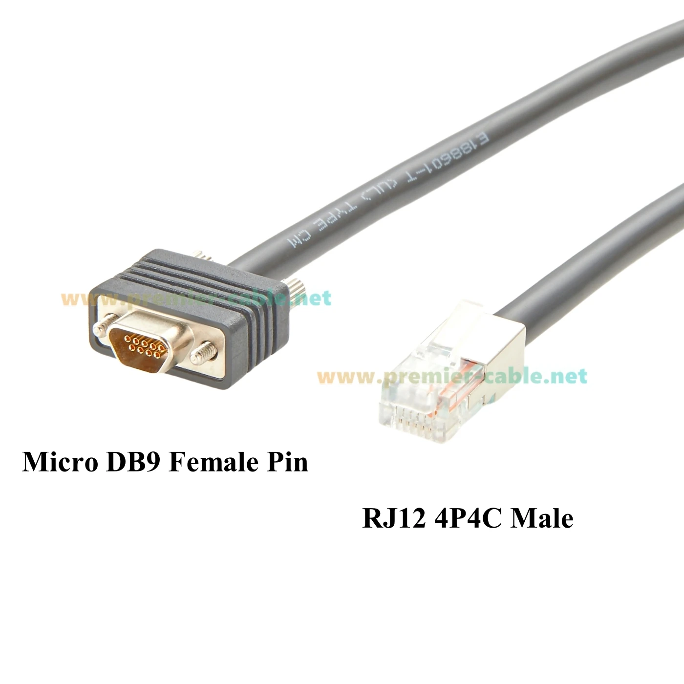 Compatible With Dell EMC 038-003-085 038-003-623 Micro DB9 to RJ12 SPS Serial Sense Cable for CX3 CX4 VNX Clariion Storage
