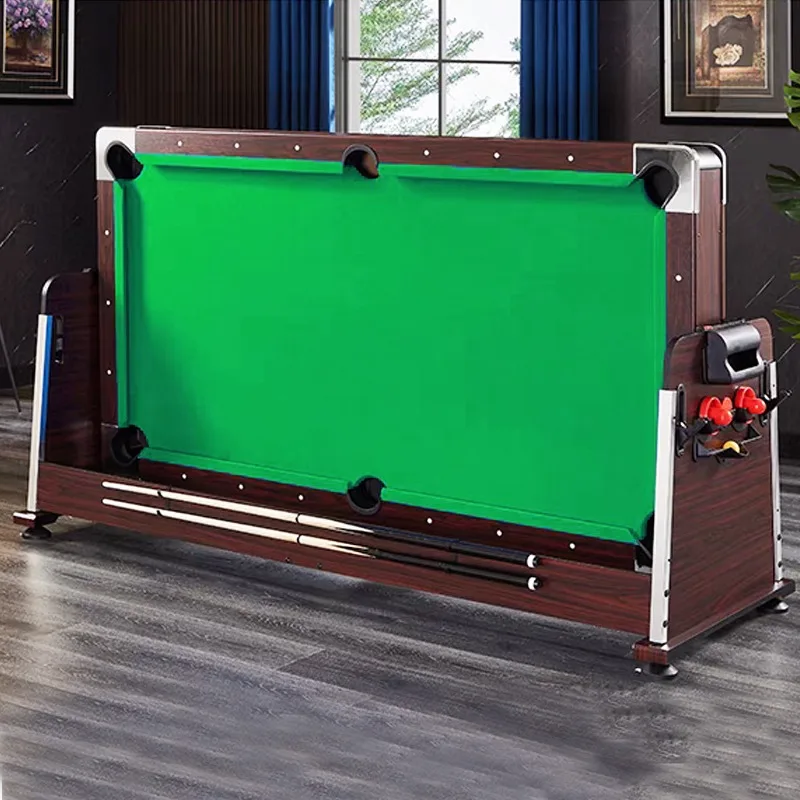 

4-In-1 Multifunctional Billiards Table Standard Folding Household Adult Marble Billiards Table Tennis Table