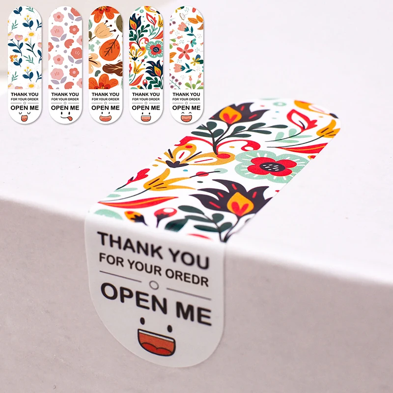 100pcs New Thank You For Your Order Stickers 2*7cm Gift Box Package Sealing Labels For Small Business Stationery Sticker