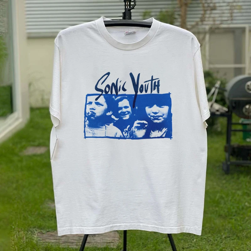 

American Rock Band Printed Retro Pure Cotton Short-sleeved T-shirts for Men and Women, West Coast Half-sleeved