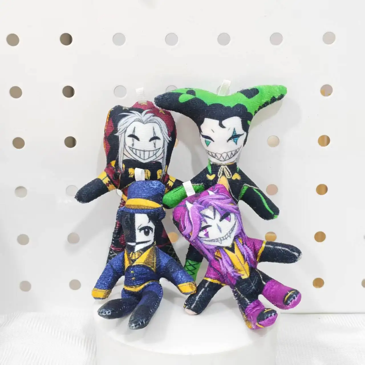 Hot Game The Freak Circus Pierrot Harlequin Jester Cosplay Doll Plush Stuffed Twistable Abstract Clown Doll Party Halloween Prop