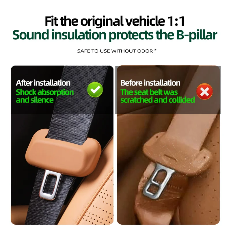 Car Seat Safety Belt Metal Buckle Silicone Case Prevent Fraying Protection Cover Pad For Xpeng GX 2026 Interior Auto Accessories