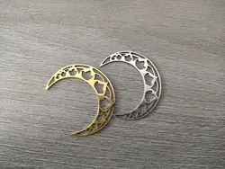 5Pcs/lot Moon Charm Pendant For DIY Handmade Jewelry Making Men Necklace Punk Trendy Accessories