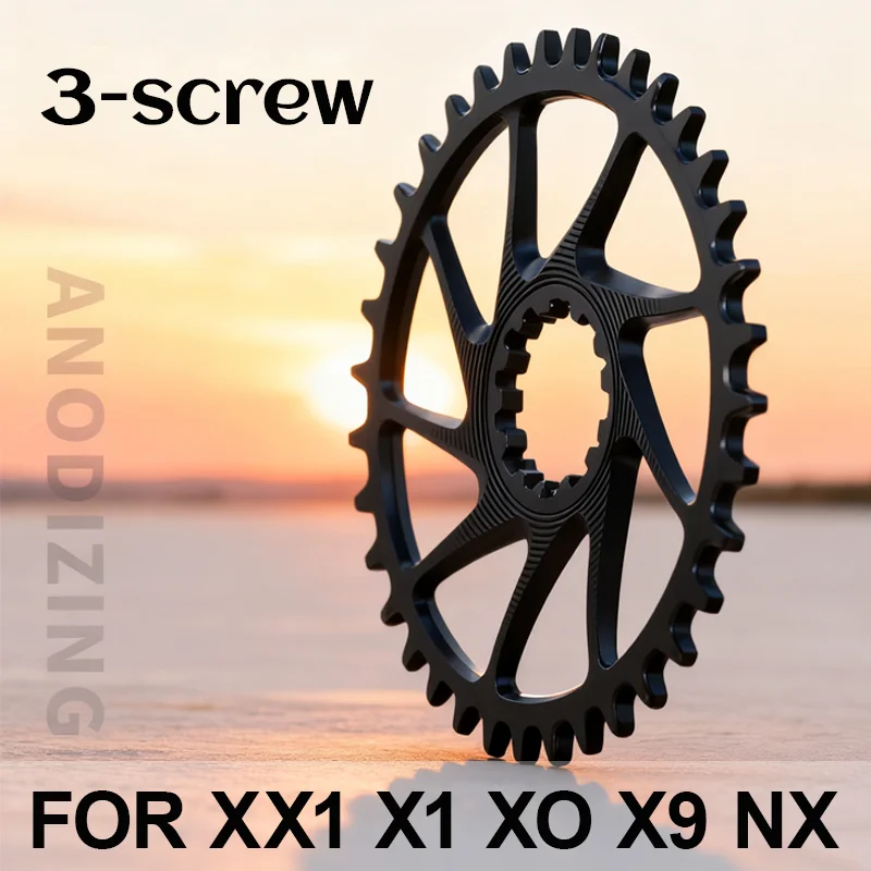 

Серебряное кольцо цепи с 3 болтами и прямым креплением 30 28 32 34 зубца Корона Маленькая велосипедная пластина для Sram Xx1 Sl Nx Sx Eagle Single Chainring