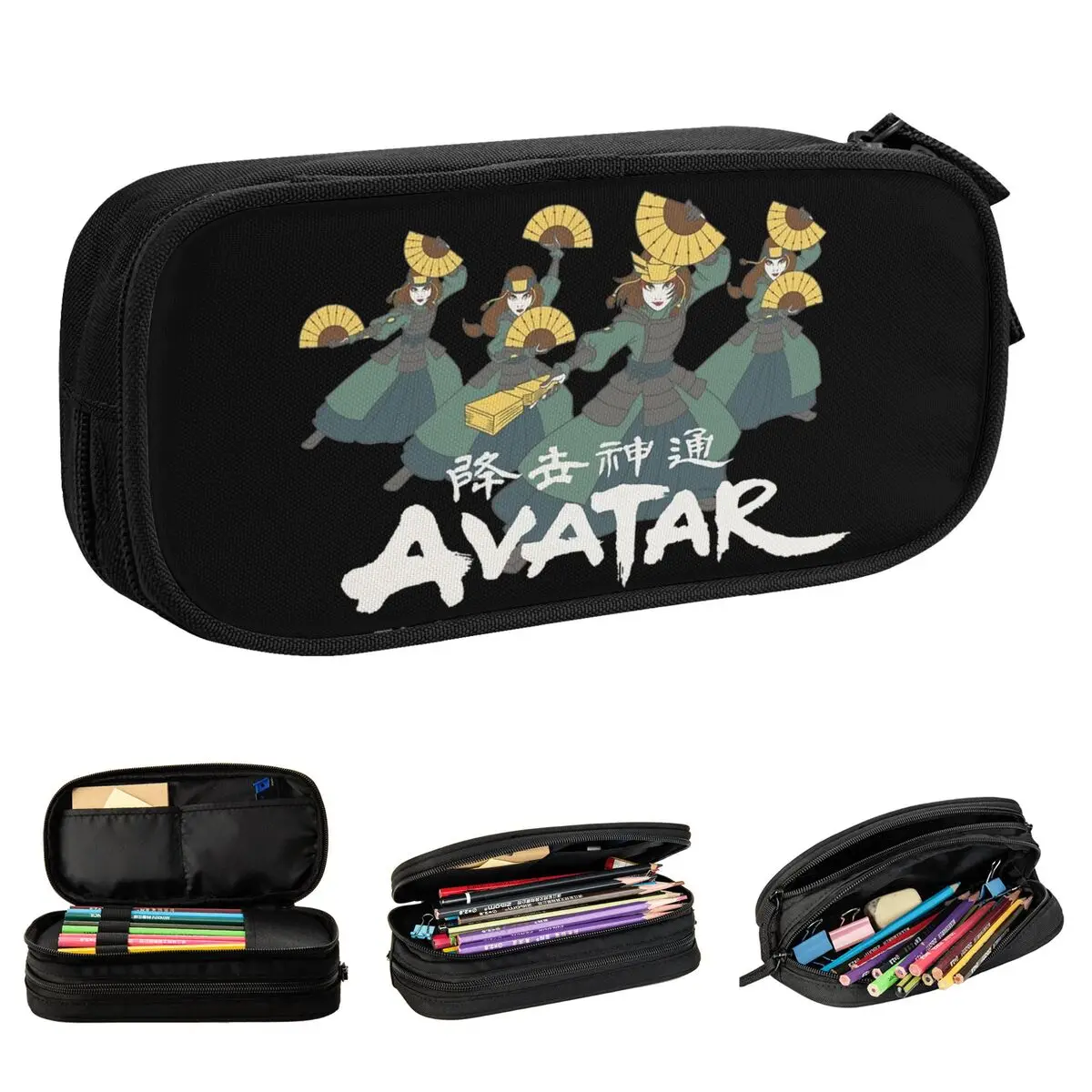 Avatar The Last Airbender Kyoshi Pencil Case Cute Pen Bags Girl Boy Large Storage School Supplies Cosmetic Pencilcases