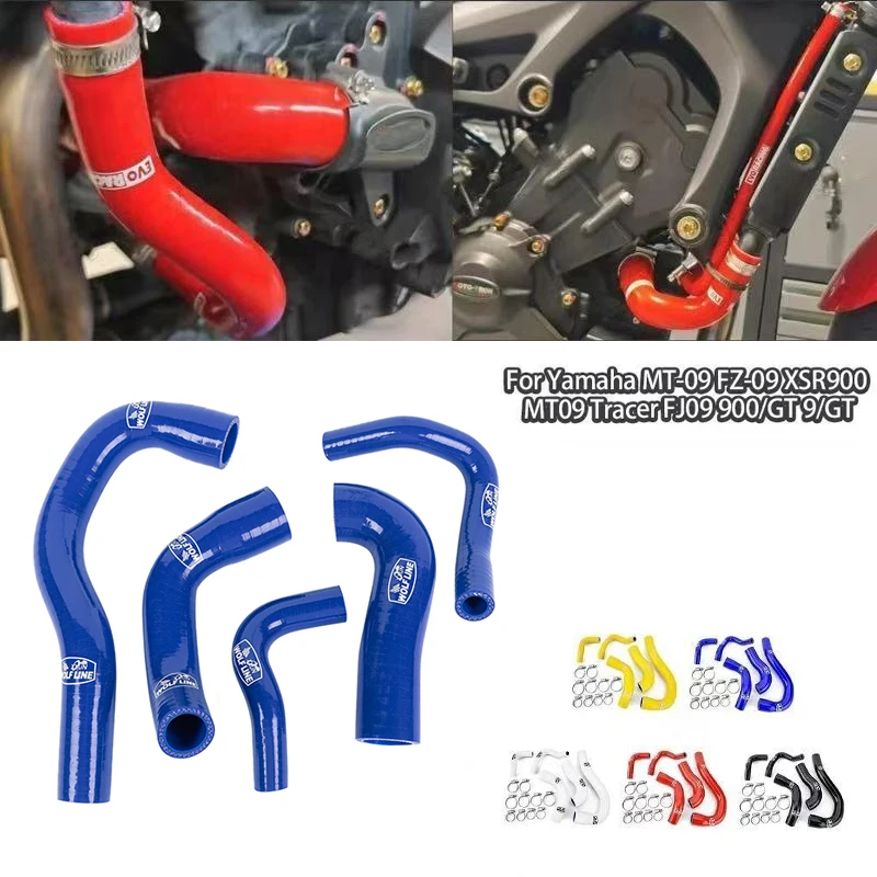 

Motorcycle Radiator Hoses Water Coolant Tube Silicone Water Pipe for Yamaha MT-09 XSR900 Tracer 9/GT All Year MT09 MT 09 XSR 900