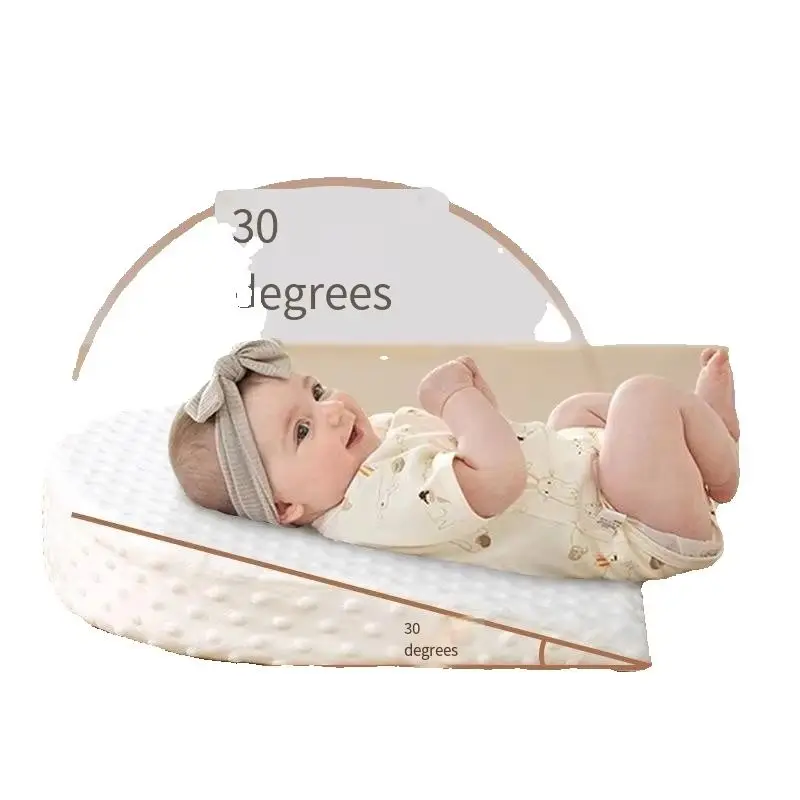 2026 Slope Pad Feeding Artifact Anti-choking Baby Pillow A-spitting Milk Slope Pillow Doudou Velvet Baby Pad 15 Degree