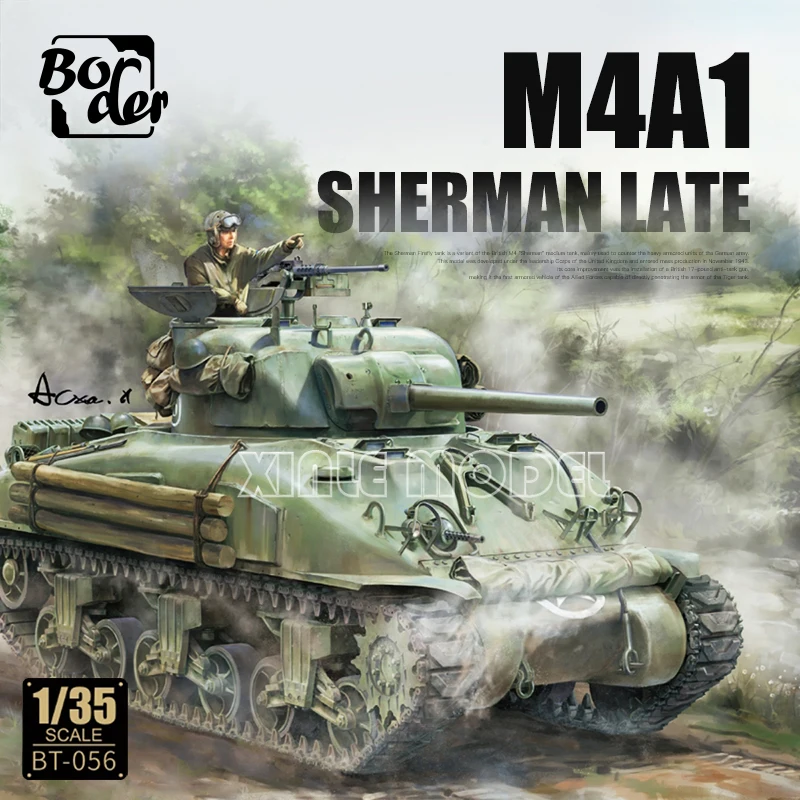 

BORDER Plastic Assembled Tank Model Kit BT-056 Sherman M4A1 Late 1/35
