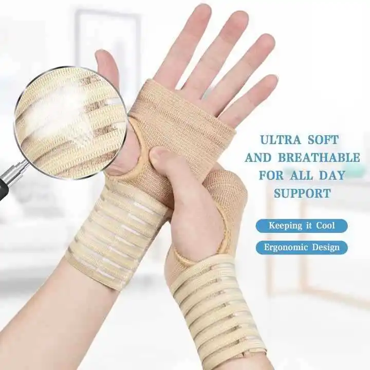 Thickened Compression Wrist Straps Gloves Adjustable Hand Guards Elastic Fitness Sports Bandage Wrist Support Training Workout