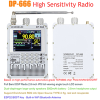 DP-666 TEF6686 High Sensitivity Full Band FM AM Short Wave Radio with LCD Display High Sensitivity DSP Receiver