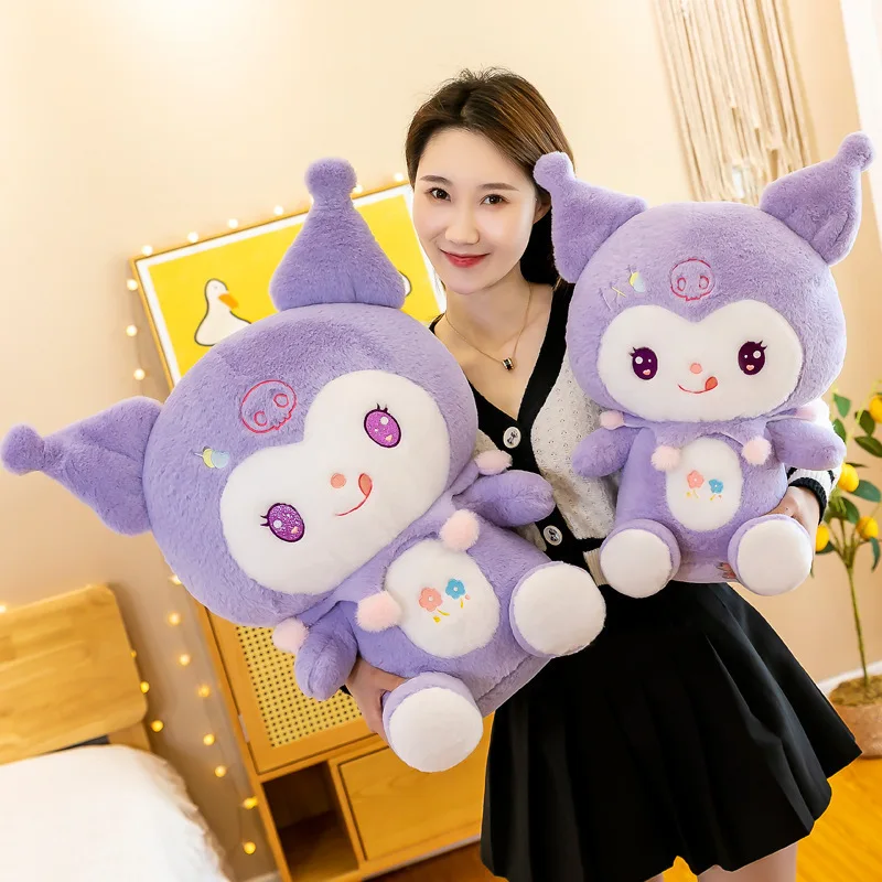 

60cm Sanrio New Kuromi Plush Stuffed Doll Kawaii Cartoon Anime Rag Doll Home Decoration Girls Holiday Gift Children's Toy