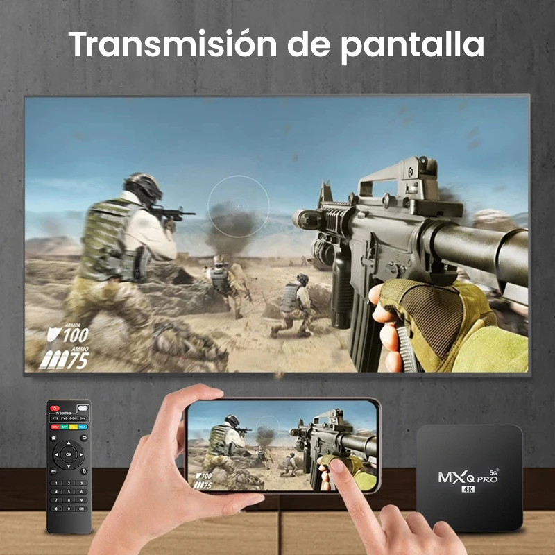 صندوق تلفزيون أندرويد الذكي للمنزل | 4K فائقة الدقة | واي فاي لاسلكي | شاشة الإسقاط | الذاكرة: 2 جيجا بايت + 16 جيجا بايت #3