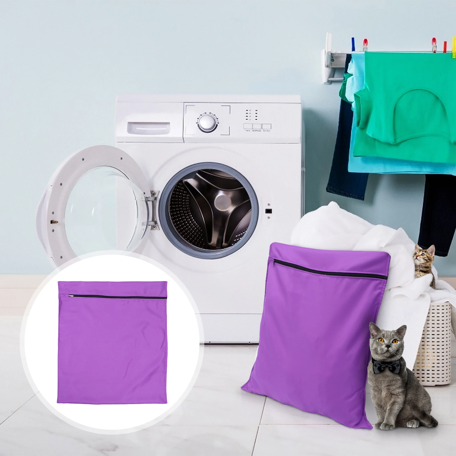 

Mesh Laundry Bag For Pet Hair Blocking Dog Clothes Washing Garment Storage Travel Wash Bag Household Organizer