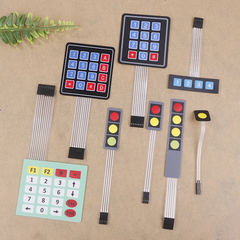 1Pcs 1*2 3 4 Key Button Membrane Switch 3*4 4X5 Matrix Array Keyboard 1X6 Keypad With LED Control Panel Pad DIY Kit For Arduino