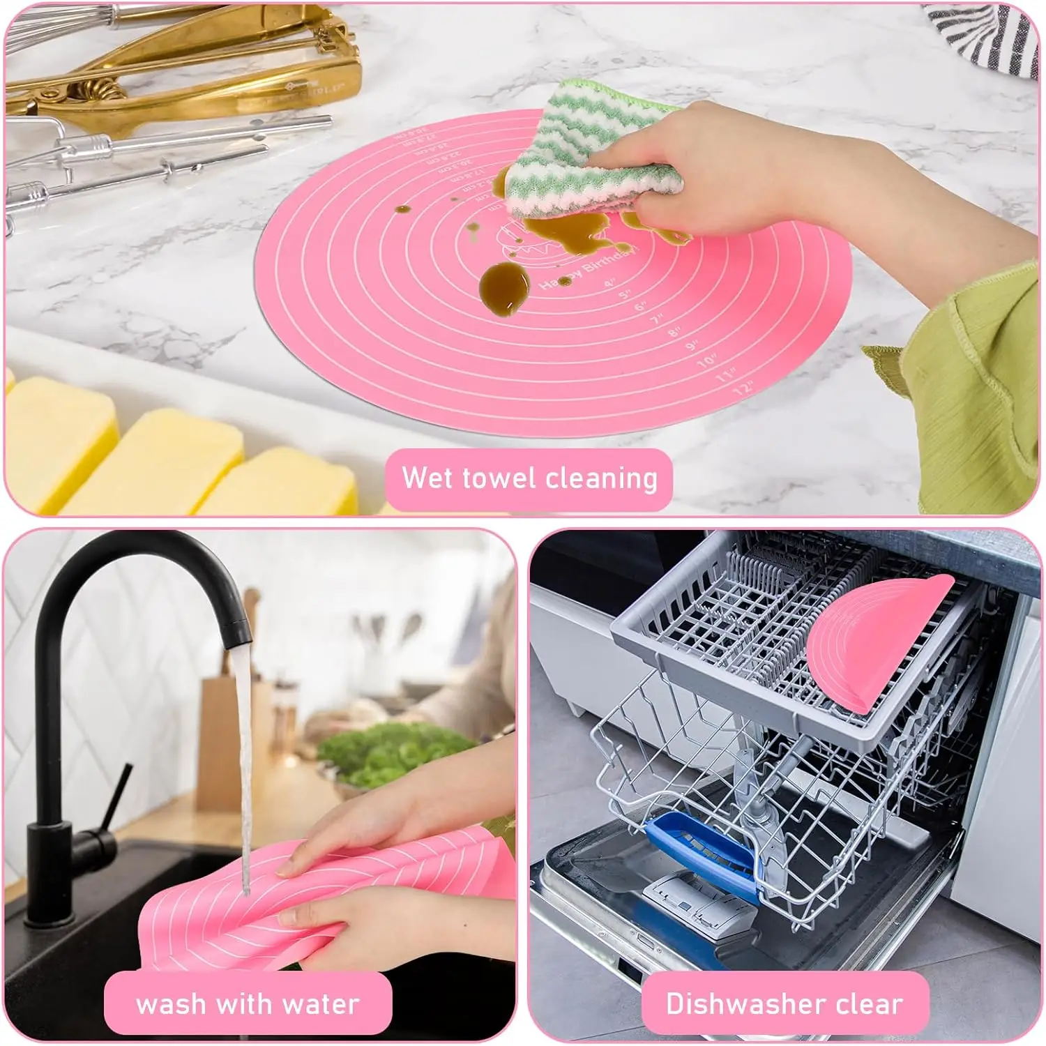 Round Silicone Baking Mat 4