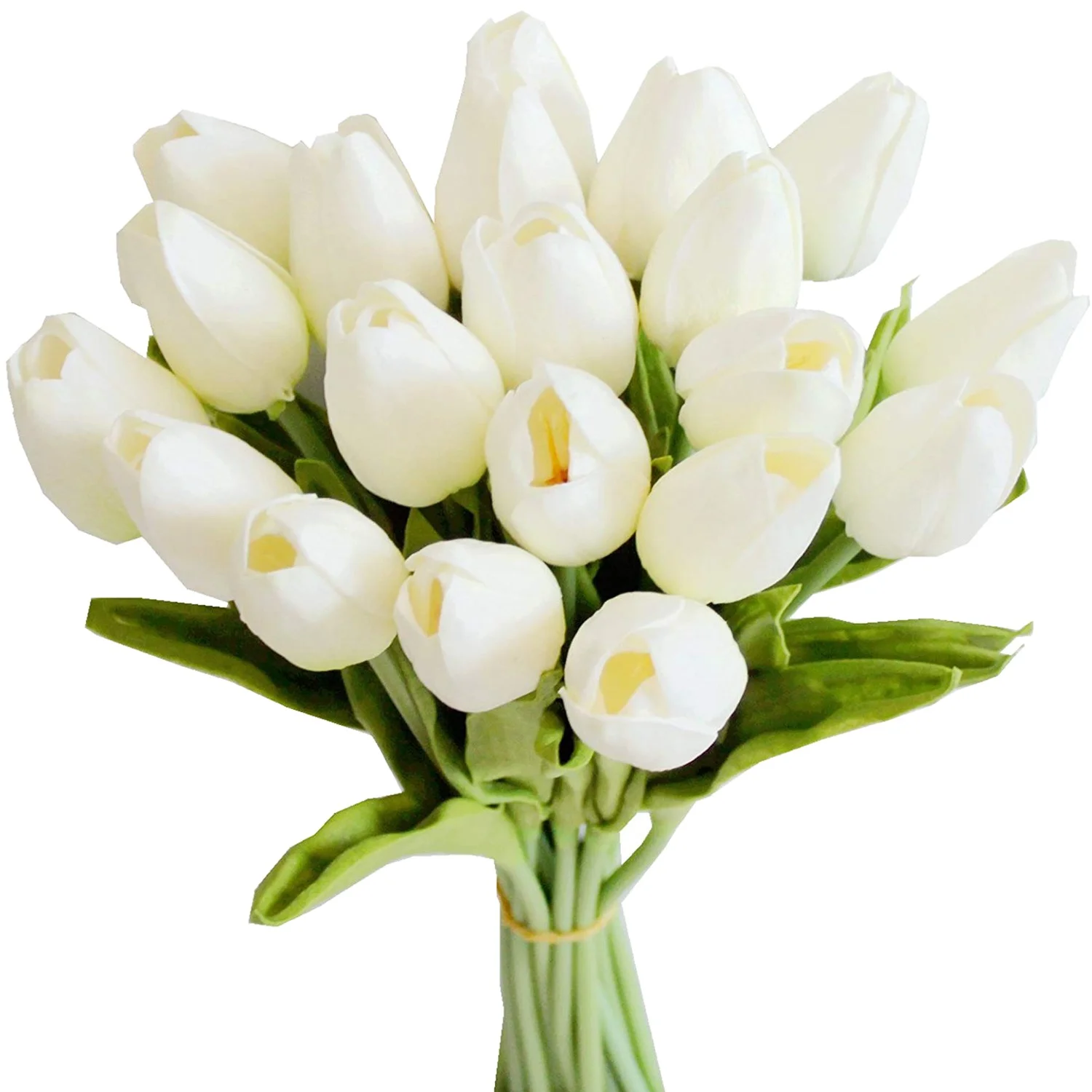 20Pcs White 13.8inch Artificial Tulips Flowers for Party Decoration Wedding Home Decoration