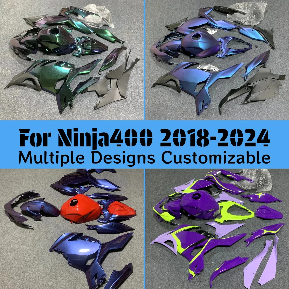 

Fairing Kit for Kawasaki Ninja400 2018-2020 2021 2022 2023 2024 Prime Injection Motorcycle Aftermarket Fairings Ninja 400 18-24