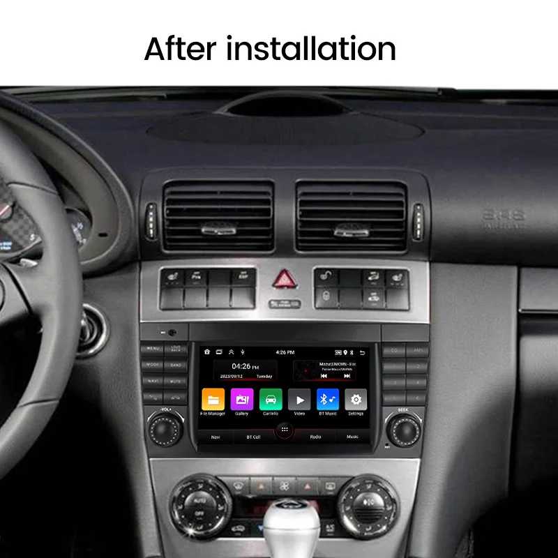 7Inch 2Din Wireless CarPlay Android Auto Car Radio Multimedia Player For Mercedes Benz C Class W203 C200 C180 C220 CLK240 CLK320