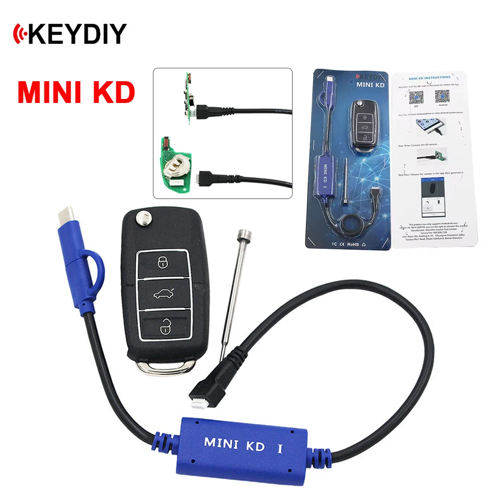 Original KEYDIY Mini KD Remote Key Generator Supports Android/IOS System Make More Than 1000 Auto Remotes Auto Key Programming