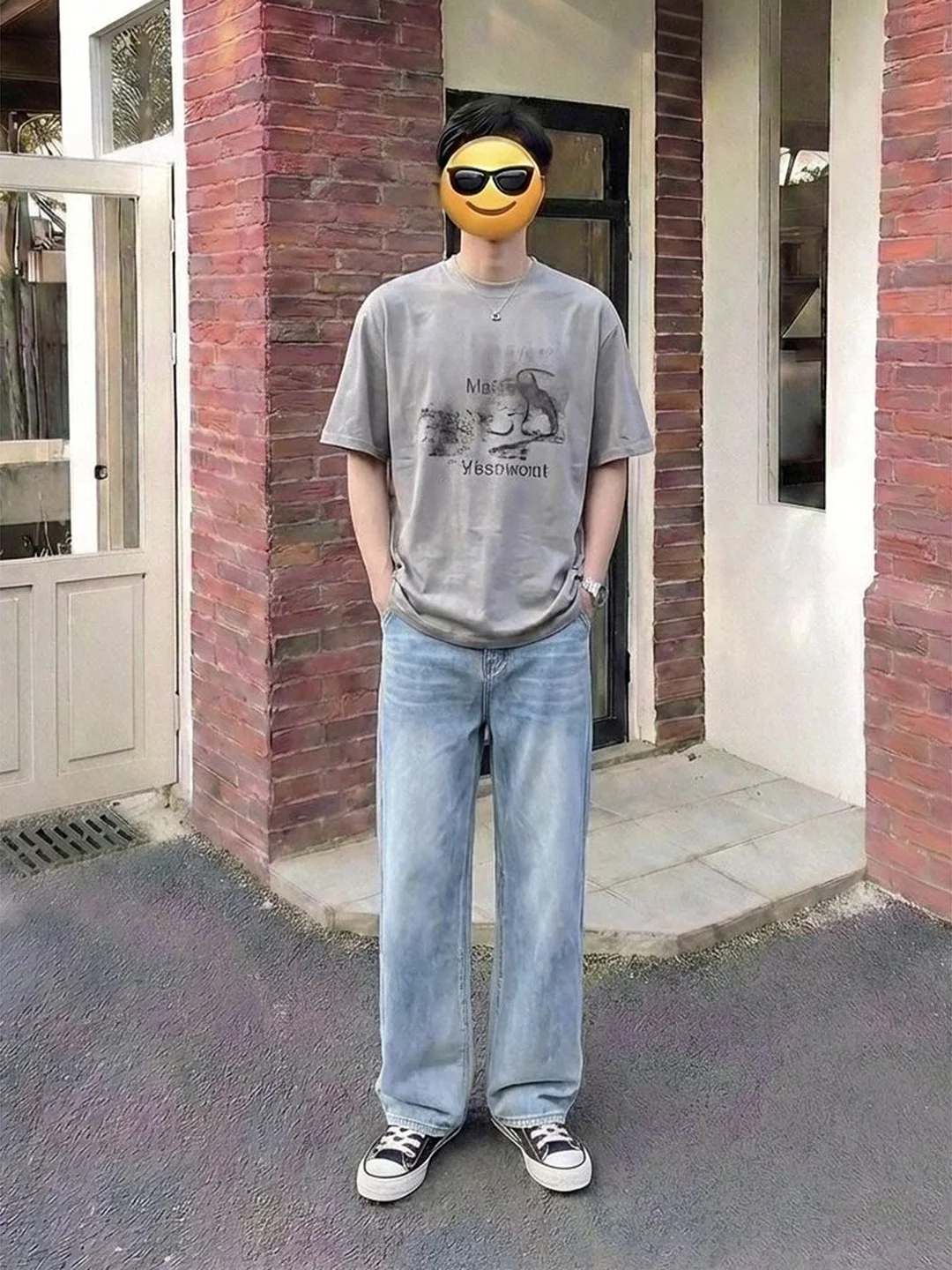 

Мужские джинсы Cleanfit Light Blue Washed Straight Leg: повседневные молодежные джинсы с высокой талией и расклешенными штанинами в стиле High Street Vibe