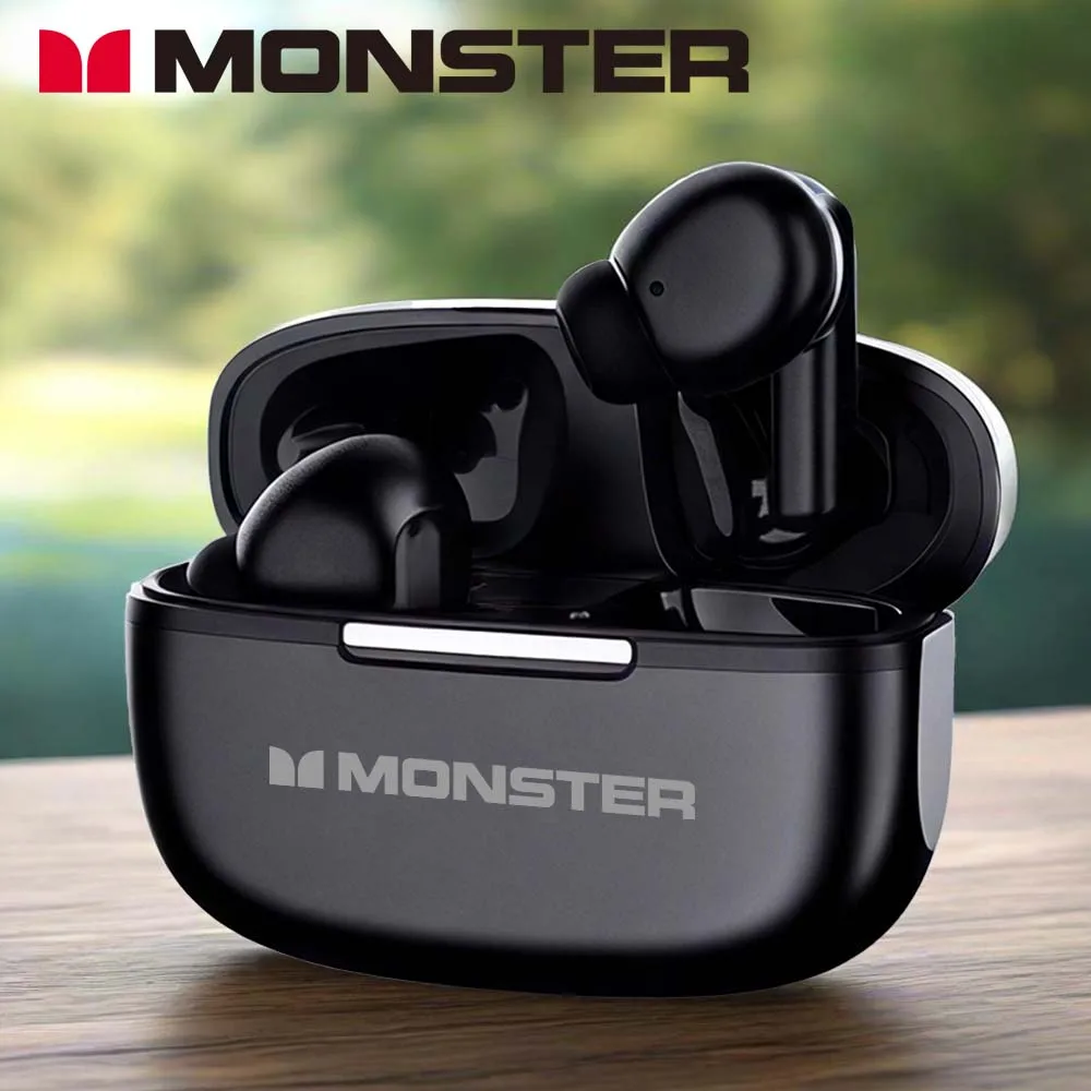 MONSTER-auriculares Bluetooth TWS Bluetooth 5,3, inalámbricos, con reducción de ruido, Control táctil, sin retraso para juegos