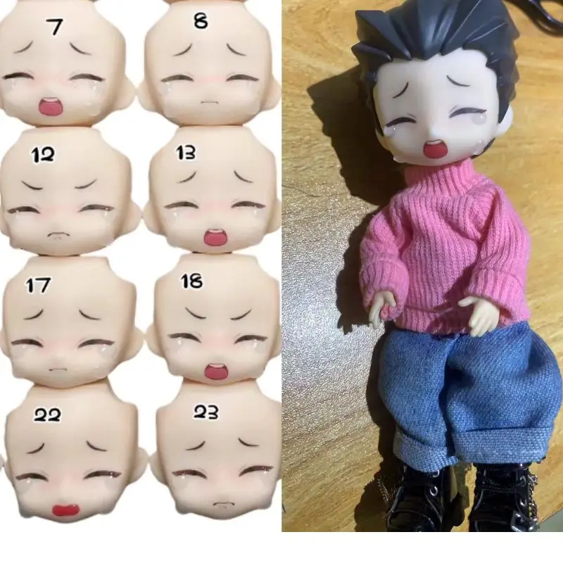 

Original OB11 Crying Face Lovely Face Water Sticker GSC YMY 1/12 Doll Handmade Faceplate Cosplay DIY Accessories