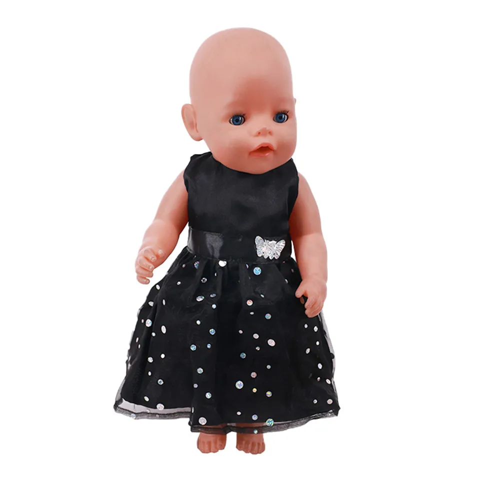 Black Doll Clothes Skirt Suitable For 18 Inch American Girl Christmas Clothes 43CM Baby Dolls 18 Inch Newborn Doll