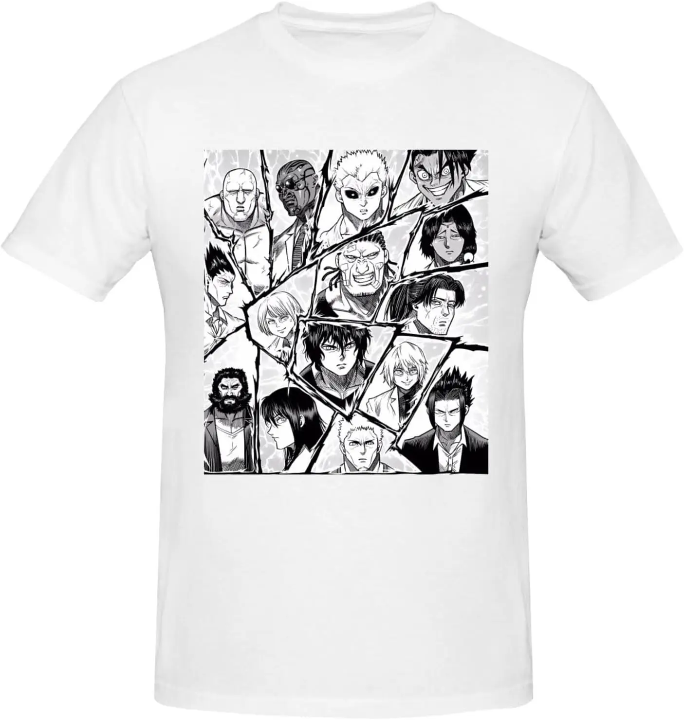 Kengan Anime Ashura Shirt Men's Breathable Custom Cotton Short Sleeve Tshirt Fashion Casual Tops Tees Black