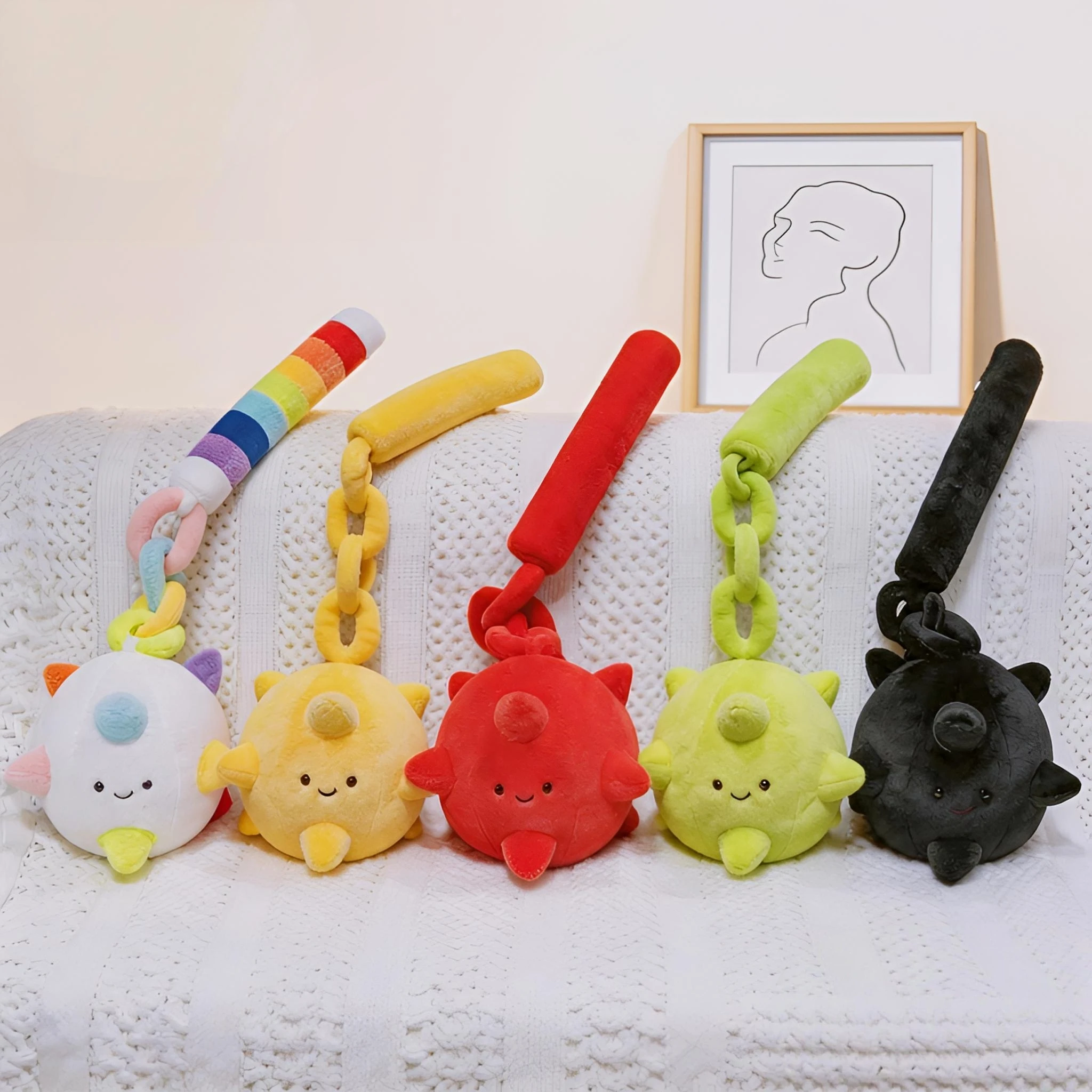 Cute Super Soft Meteor Hammer Plush Toy Funny Simulation Doll Stress Relief Parent-child Interactive Prop 7 Colors Gift for Boys