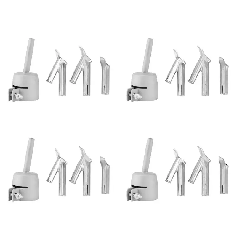 ABFU-16Pcs Speed Welding Nozzles For Vinyl Pvc Plastic Hot Air Blower Triple-Cornered Speed Nozzle Round Welding Head Y Type