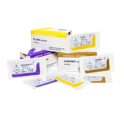 12pcs Suture Thread Pet Dog Specific PGA 910 75CM 90CM With Needle 2/0 3/0 4/0 5/0 Teaching Clinic Hospital Exercises