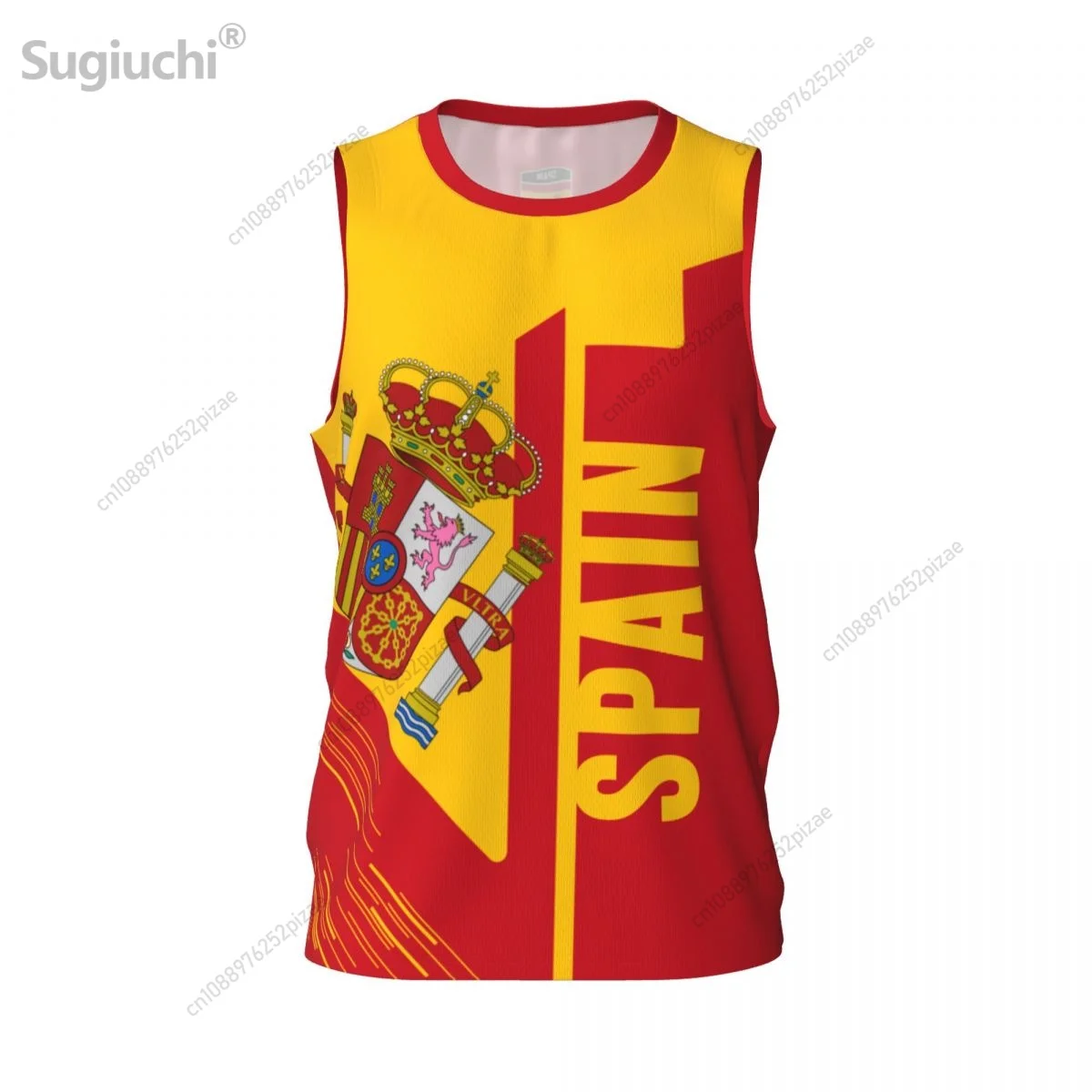 Custom Name Number Spain 3D Flag Sports T-shirts Men Clothing Breathable For Basketball Running Fitness T shirt