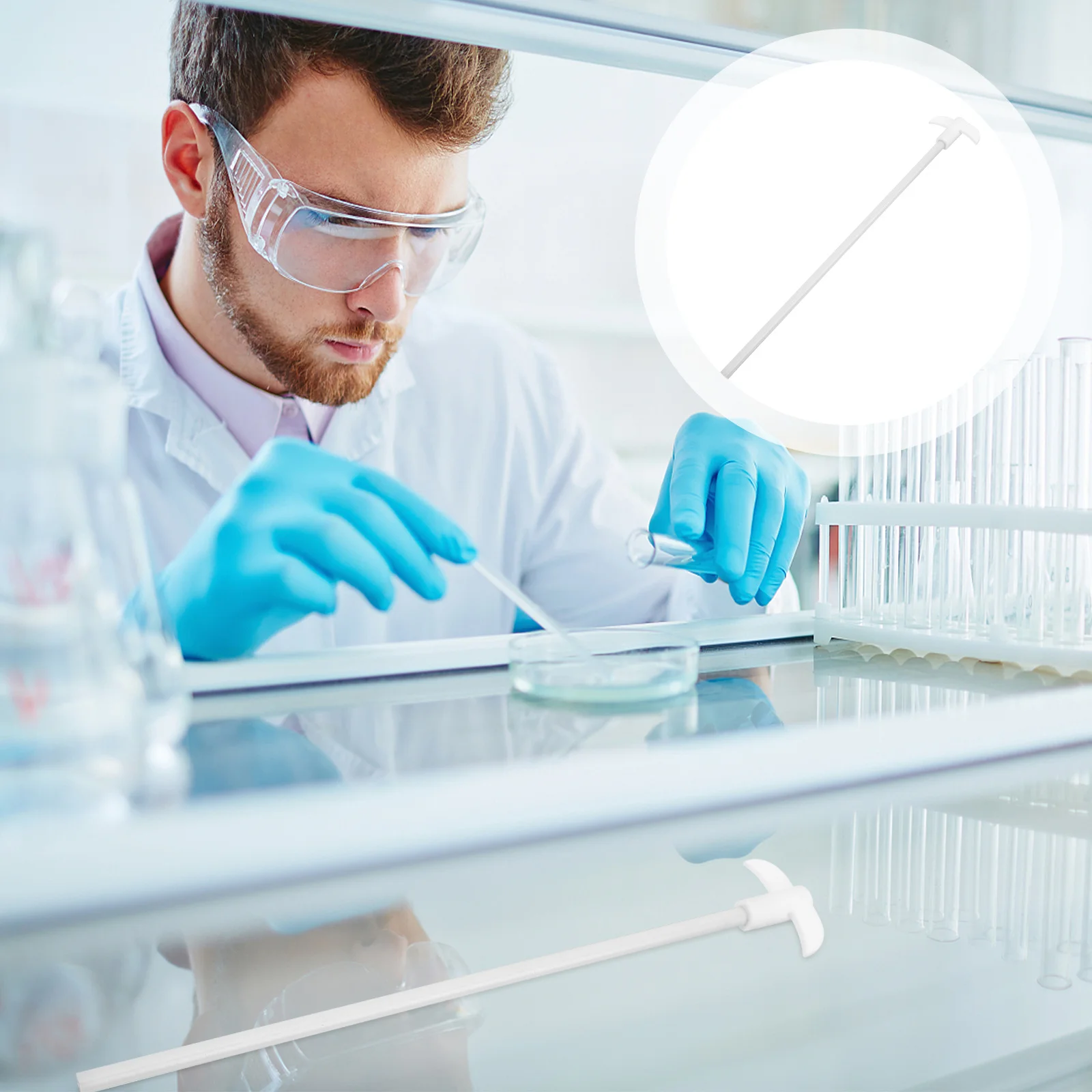 Ptfe Chemistry Stir Bar Durable Stirring Rod Laboratory Reagent Stirrer Mixing Paddle for Chemical Experiments Scientific