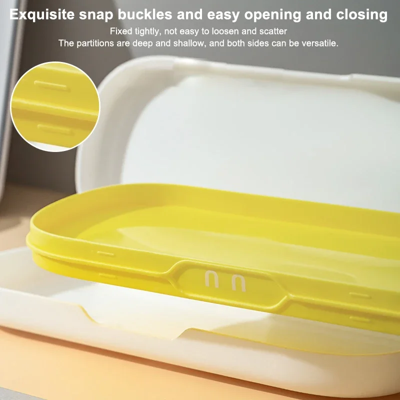 Étui porte-stylo de bureau, boîte de rangement de fournitures de bureau, boîte à crayons de grande capacité, trousse à crayons en plastique pour garçons et filles étudiants