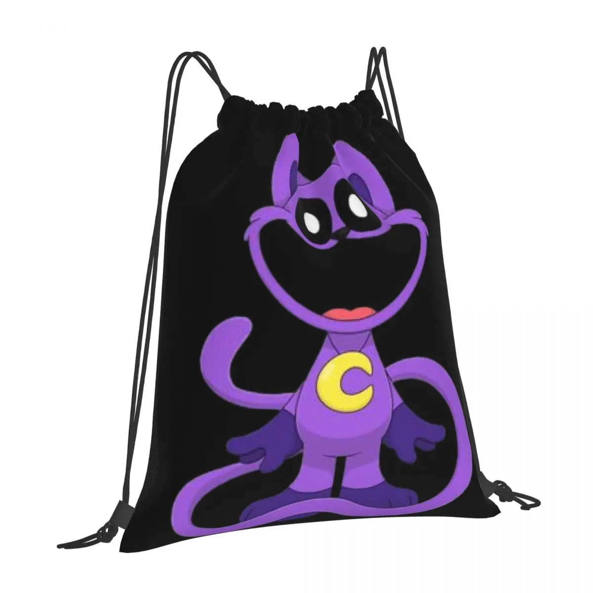 Custom Pattern Logo Drawstring Bag S-Smiling-Critters Travel Backpack Student Storage Bag School Bag